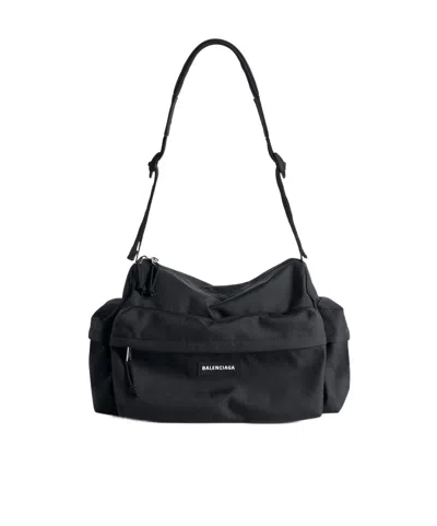 Balenciaga Men's Explorer Multipocket Weekender Small In Black