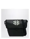 Balenciaga Black Leather Explorer Crossbody Bag In Black