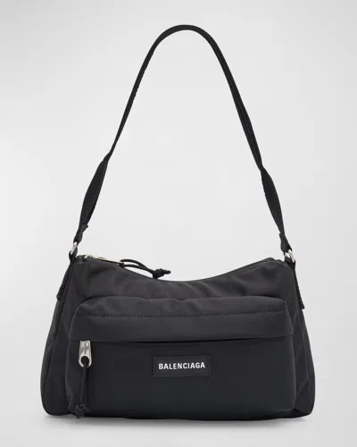 Balenciaga Men's Explorer Sling Shoulder Bag In 1000 Black