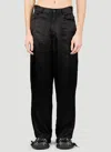 Balenciaga Five Pocket Satin Pants In Black