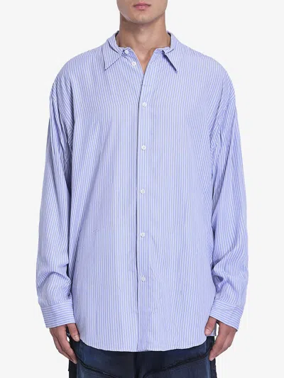 BALENCIAGA MEN'S FLUID STRIPED SHIRT
