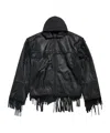 Balenciaga Men's Fringe Jacket In Black In Black