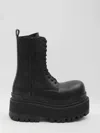 Balenciaga Black Ankle Boots With Logo Plaque On The Front And Side Zips In Leather Man