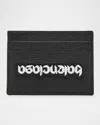 Balenciaga Men's Grained Calfskin Cash Card Holder In 1000 Black