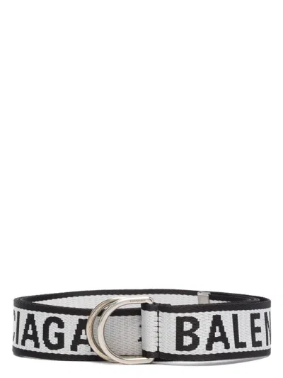 Balenciaga Men's Grey/black/red D Ring Belt | 703137210aa