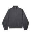 Balenciaga Men's Half-zip Sweater In Grey In Gray