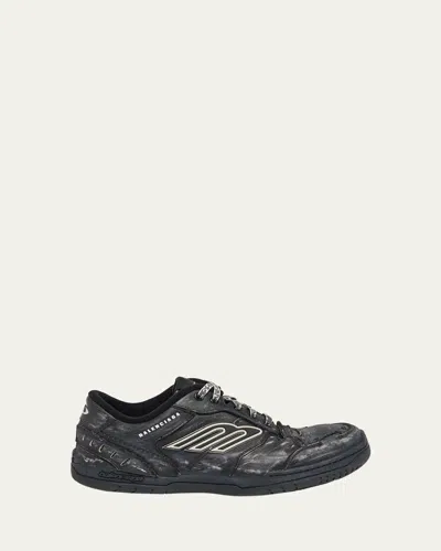 BALENCIAGA MEN'S HAMPTONS CALFSKIN LOW-TOP SNEAKERS