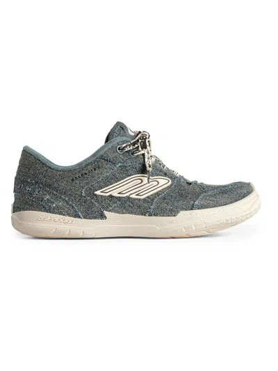 Balenciaga Denim Hamptons Sneakers In Gray