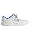 Balenciaga Hamptons Worn-out Sneakers In White And Blue In Multi