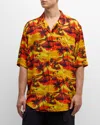 Balenciaga Orange Car Minimal Shirt In Multi