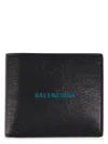Balenciaga Men's Horizontal Wallet With Logo In Black