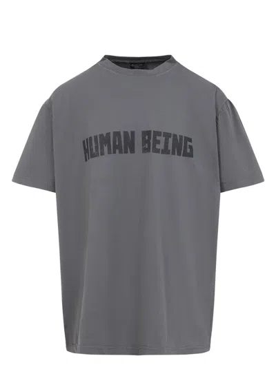 BALENCIAGA MEN'S HUMAN BEING T-SHIRT