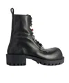 Balenciaga Men's Hummer Lace-up Bootie  In Black
