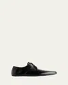 Balenciaga Men's Hyperflat Leather Square-toe Derby Shoes In Black
