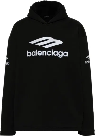 BALENCIAGA MEN'S ICON 3B SPORT HOODIE BLACK | SIZE 2 | 773685TPVQ6
