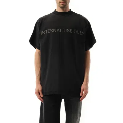Balenciaga Men's Internal Use Only Inside Out Oversized T-shirt In Black