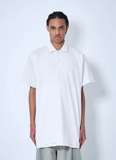 Balenciaga Men Interwinded Polo Shirt In White