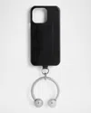 Balenciaga Men's Iphone 16 Pro Max Piercing Phone Case In 1000 Black