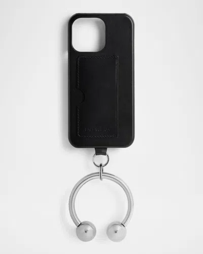 Balenciaga Men's Iphone 16 Pro Max Piercing Phone Case In 1000 Black