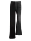 Balenciaga Men Fifty-fifty Denim Jeans In Black