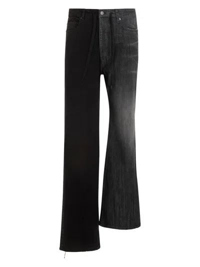 BALENCIAGA MEN'S JEANS FIFTY-FIFTY BLACK | SIZE SMALL | 793766TQW71