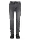 Balenciaga Men's Jeans Patch Logo In Black