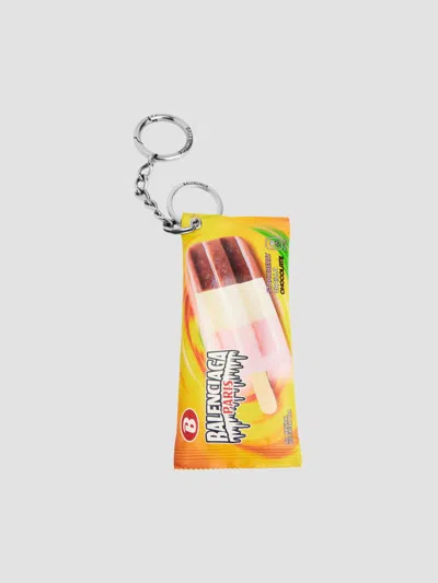 Balenciaga Men's Keychain-charm Snack Pouch In Yellow
