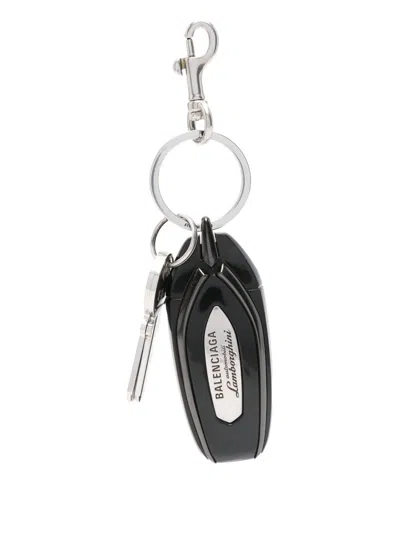 Balenciaga Men Lamborghini Key Charm In Metallic