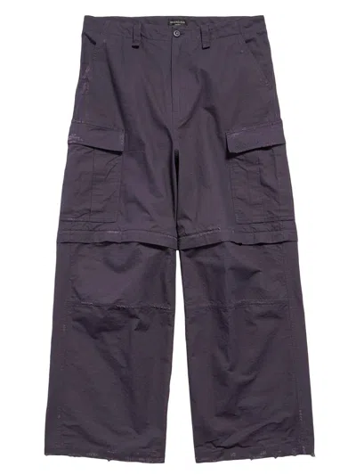 Balenciaga Men's Large Cargo Pants In Pink