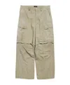 Balenciaga Men's Large Cargo Pants In Dark Beige