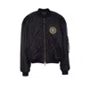 Balenciaga Men Bomber Jacket With Logo In Black