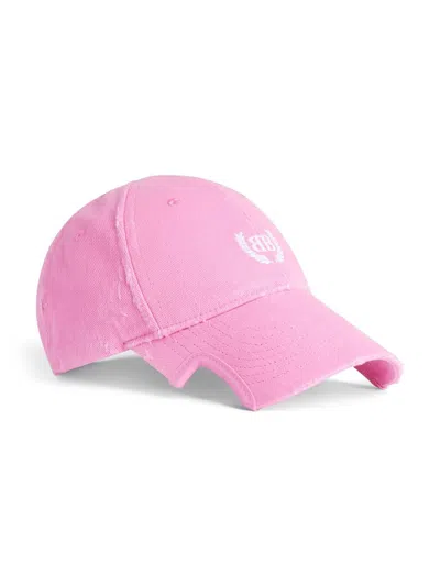 Balenciaga Men's Laurel Classic Cap In Pink
