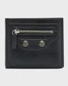 Balenciaga Le Cagole Mini Folded Wallet In 1000 Black