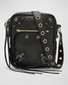 Balenciaga Black Leather Le Cagole Men Crossbody Bag In 1000 Black