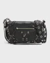 BALENCIAGA MEN'S LE CAGOLE MEN XS FLAP BAG WITH PIERCING