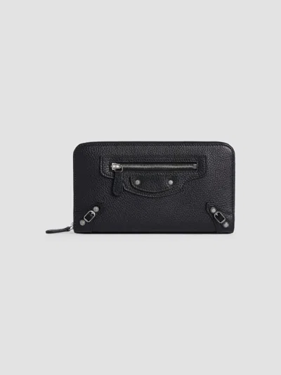 Balenciaga Men's Le City Business Continental Wallet In Black