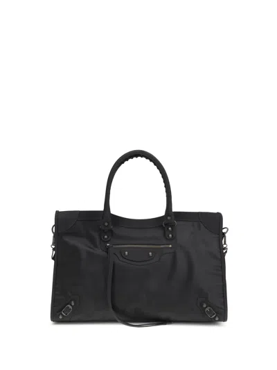 Balenciaga Men Le City Grande Handbag In Black
