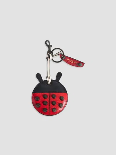 Balenciaga Men's Le City Ladybug Keychain Charm In Red