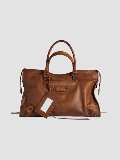 Balenciaga Le City Bag Large In Caramel In Brown