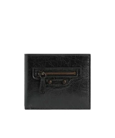 Balenciaga Men's Le City Square Folded Wallet In Black