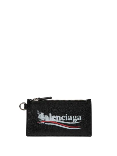 BALENCIAGA MEN'S LEATHER CARD CASE