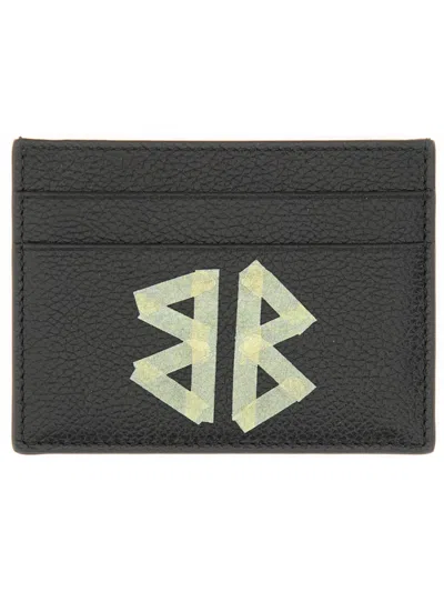 Balenciaga Men Leather Card Holder In Black