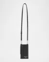 Balenciaga Men's Leather Card Phone Holder