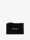 Balenciaga Logo Print Long Cardholder In Black