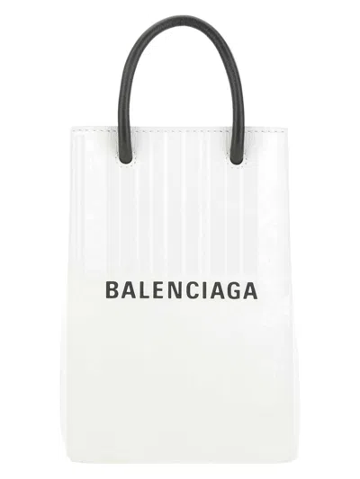 BALENCIAGA MEN'S LEATHER PHONE CASE