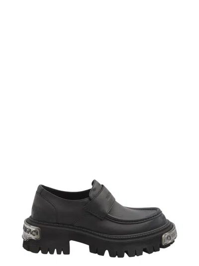BALENCIAGA MEN'S LEATHER TRACTOR LOAFERS