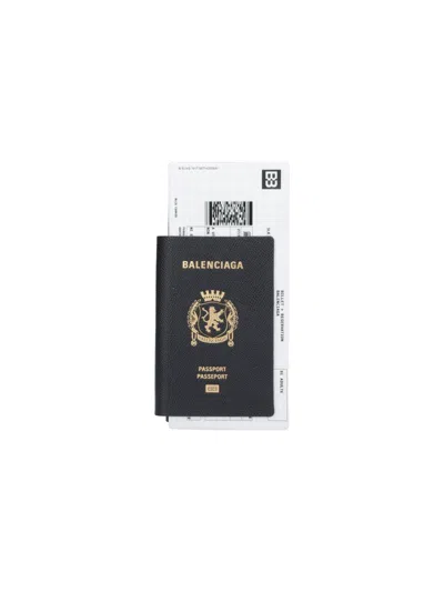 Balenciaga Men's Leather Wallet In Black