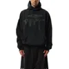Balenciaga 3b Liquified Black Faded Sweatshirt In Washed Black