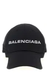 Balenciaga Embroidered Logo Baseball Cap In Black