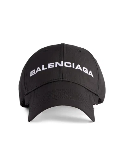 Balenciaga Men's Logo Cap In Black